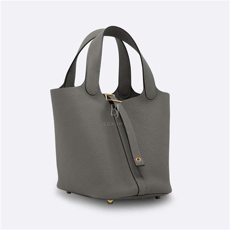 hermes picotin 18 gris meyer|hermes picotin 18 with strap.